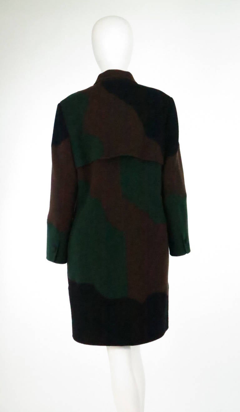 Women's Laura Biagiotti pieced colour block double face wool coat