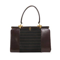 1960s Finnigans of Bond St. London large leather frame handbag 12