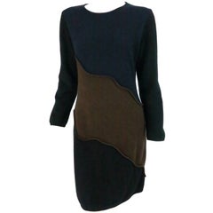 Laura Biagiotti colour block cashmere dress