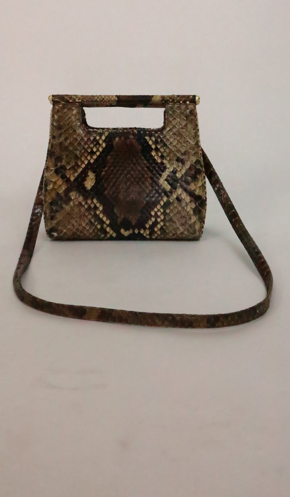 Women's 1991 Barry Kieselstein Cord natural python handbag