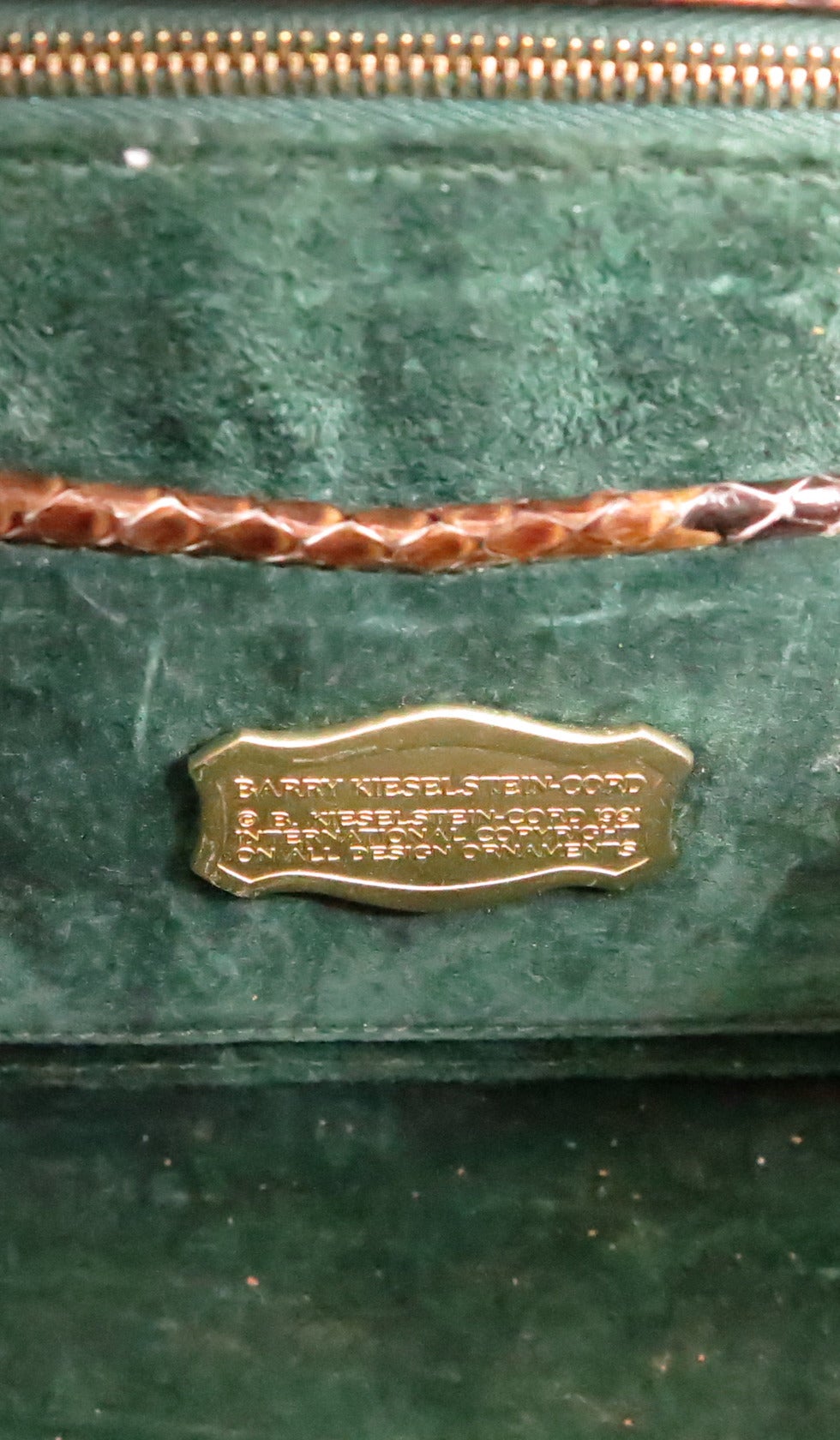 1991 Barry Kieselstein Cord natural python handbag 1