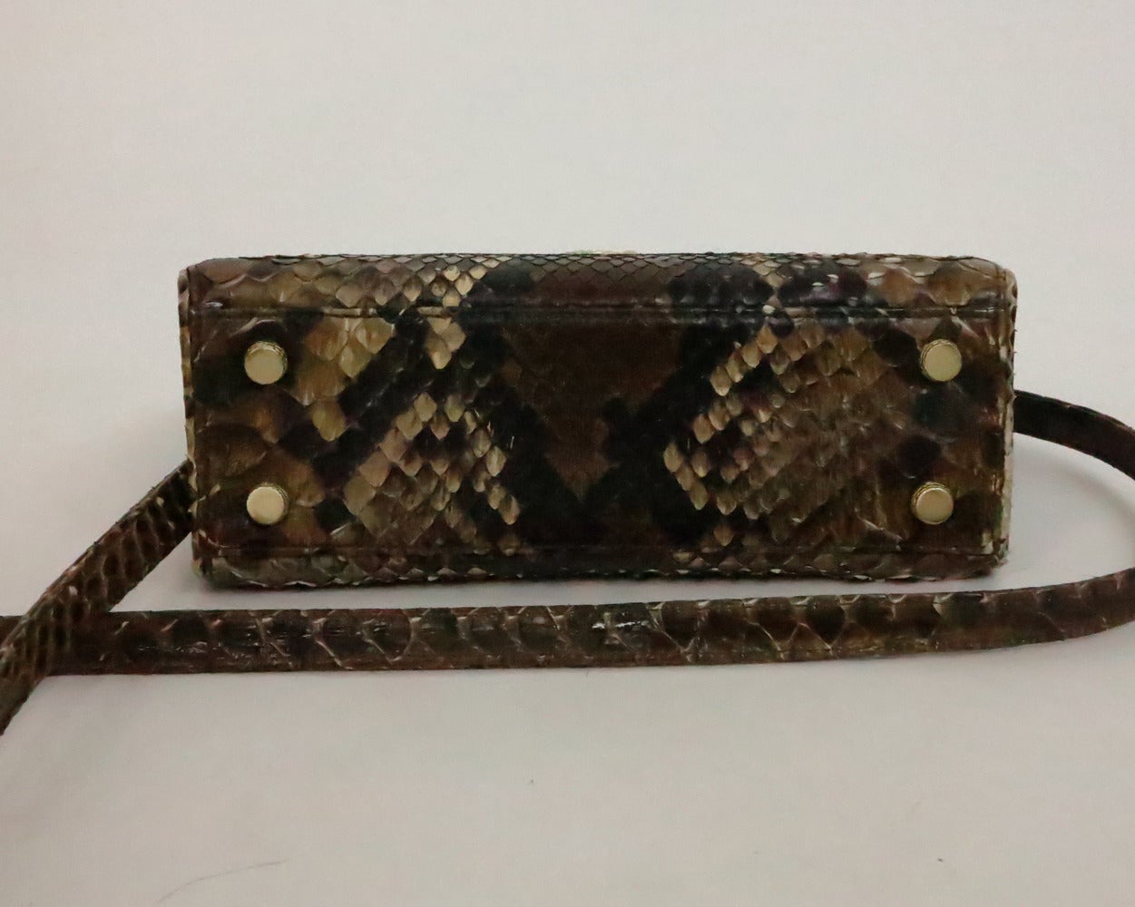 1991 Barry Kieselstein Cord natural python handbag 3