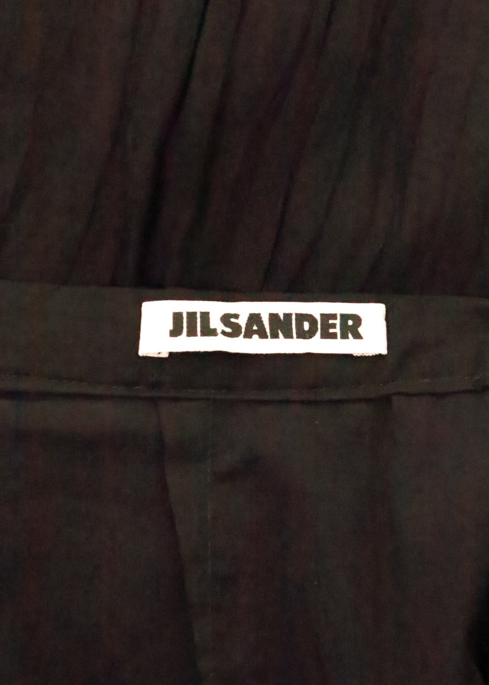 Jil Sander black silk chiffon open pleated skirt 3