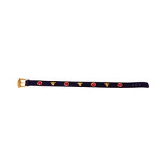 1980s Escada purple suede jeweled belt 4