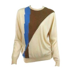 Vintage Pringle of Scotland Pullover aus Kaschmir mit Farbblockmuster