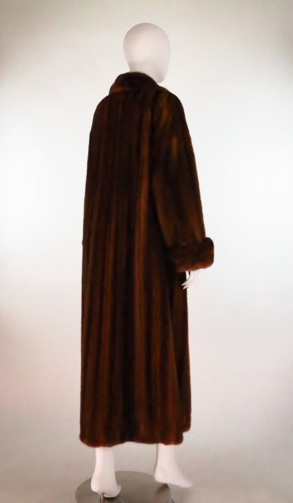 Women's Maximilian Full length chestnut mink fur coat 1990s