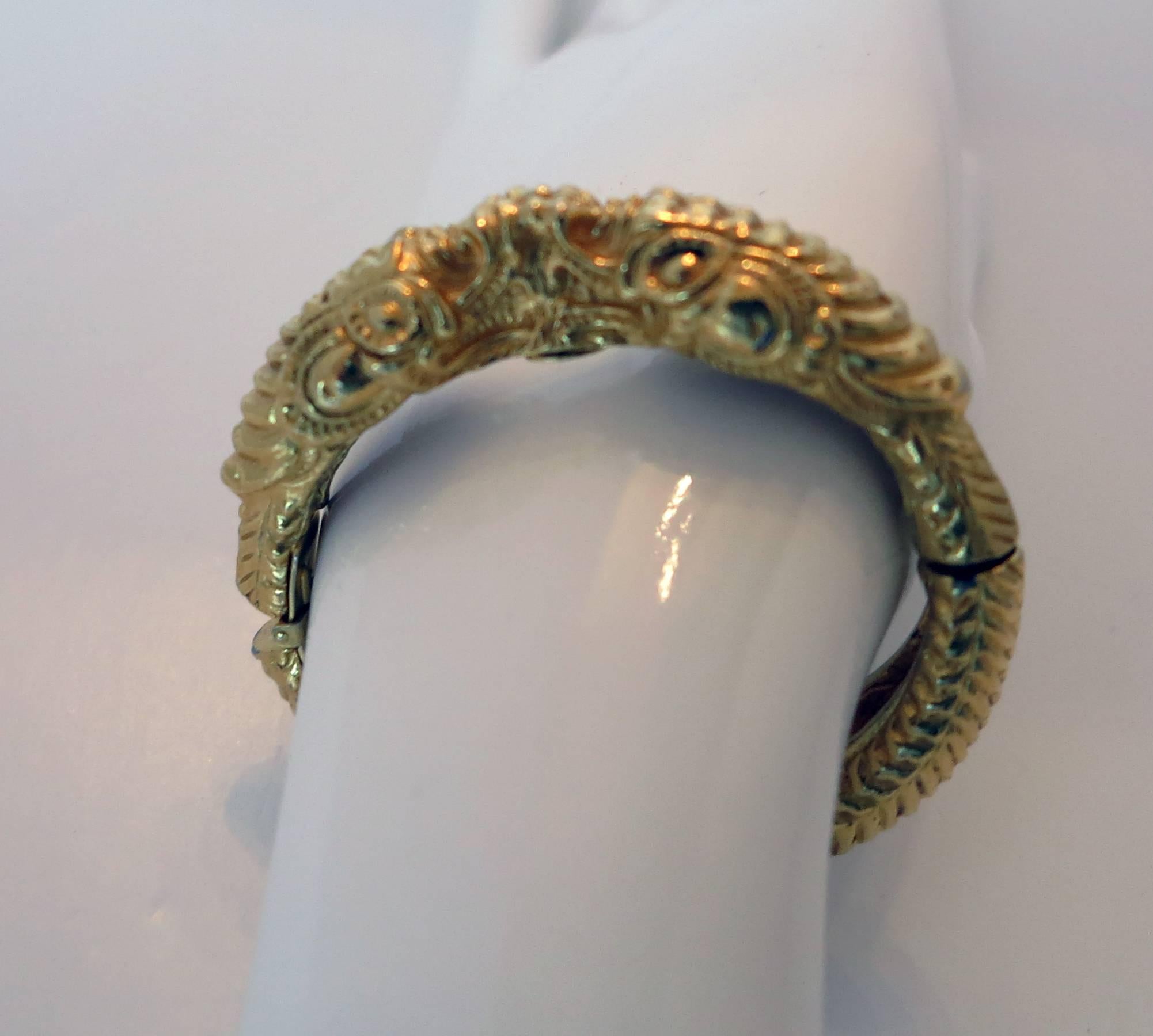 Women's Kenneth Lane gold dragon heads bracelet