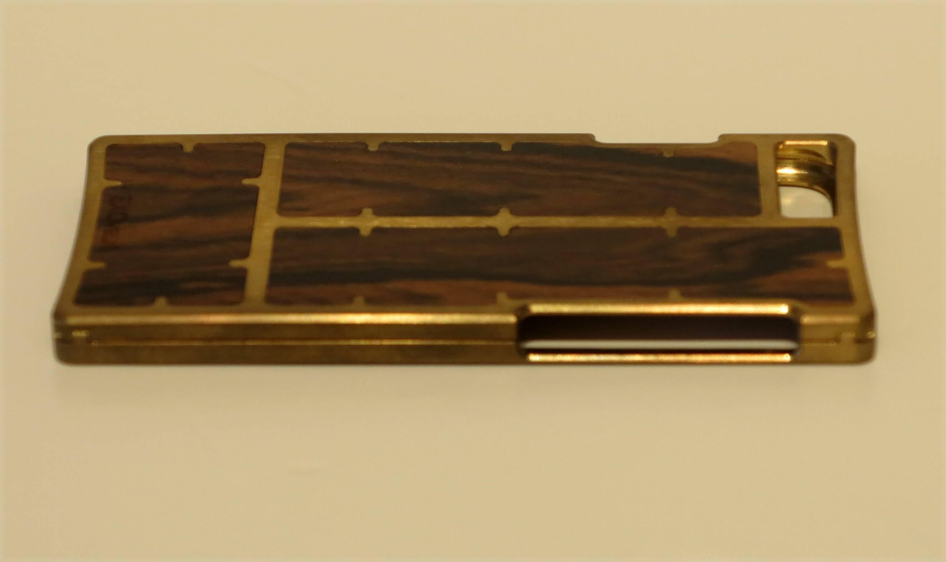 EXOvault Brass Louro Preto Iphone 6 case wood & brass new in box 1