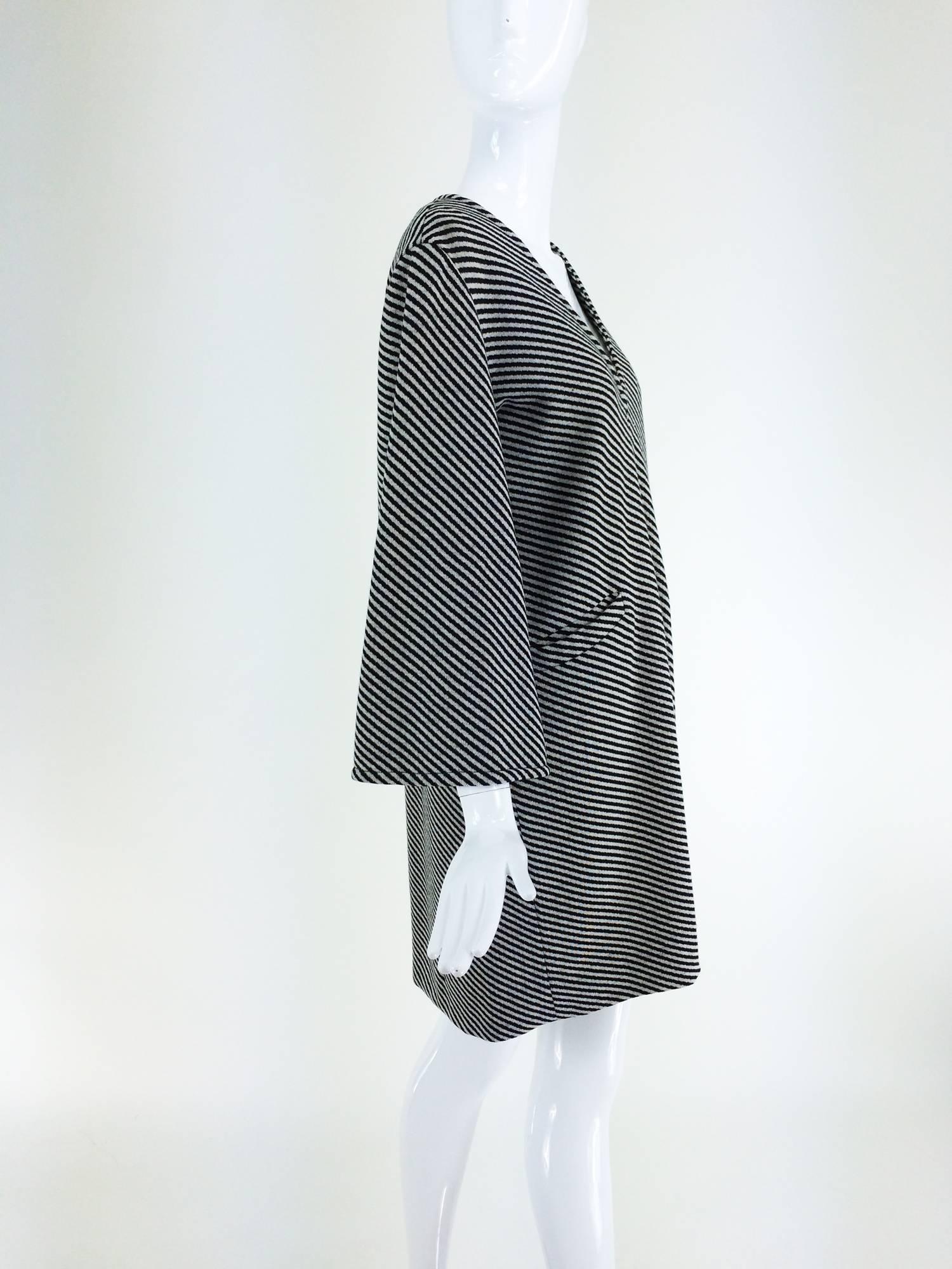 Rudi Gernreich Mod black & white bell sleeve dress 1960s 3