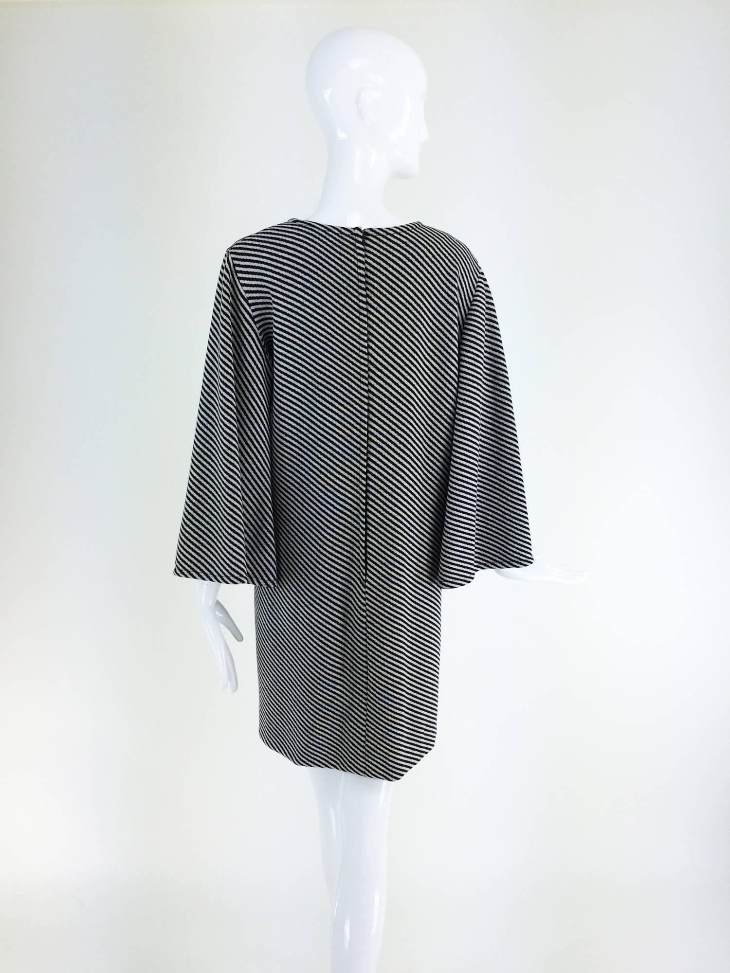 Rudi Gernreich Mod black & white bell sleeve dress 1960s 1