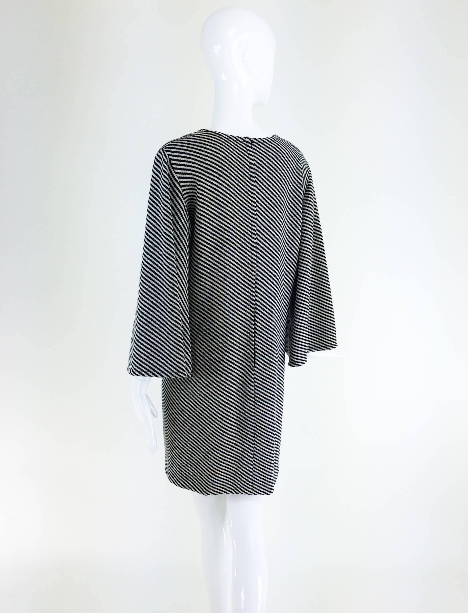 Women's Rudi Gernreich Mod black & white bell sleeve dress 1960s