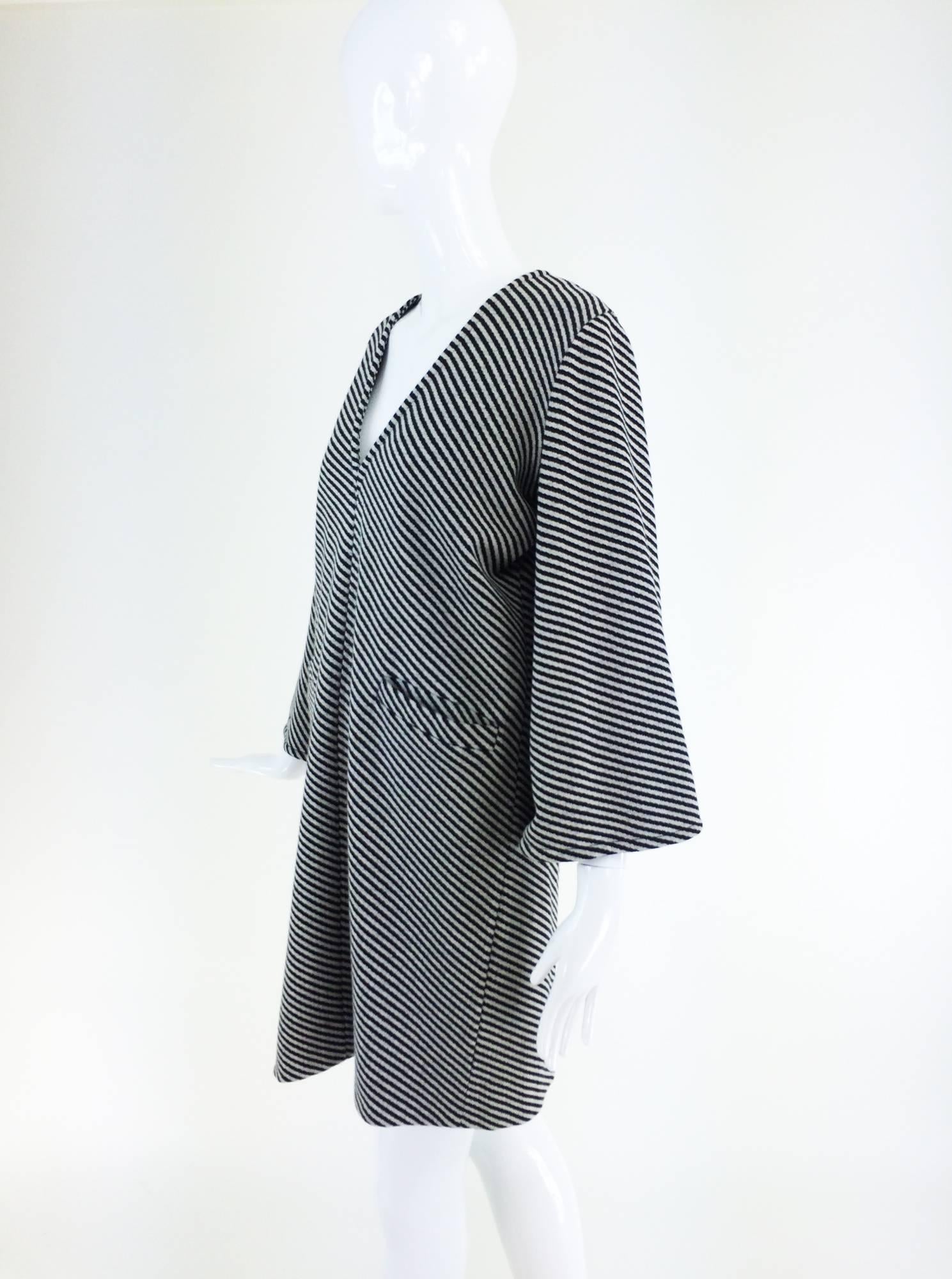 Black Rudi Gernreich Mod black & white bell sleeve dress 1960s