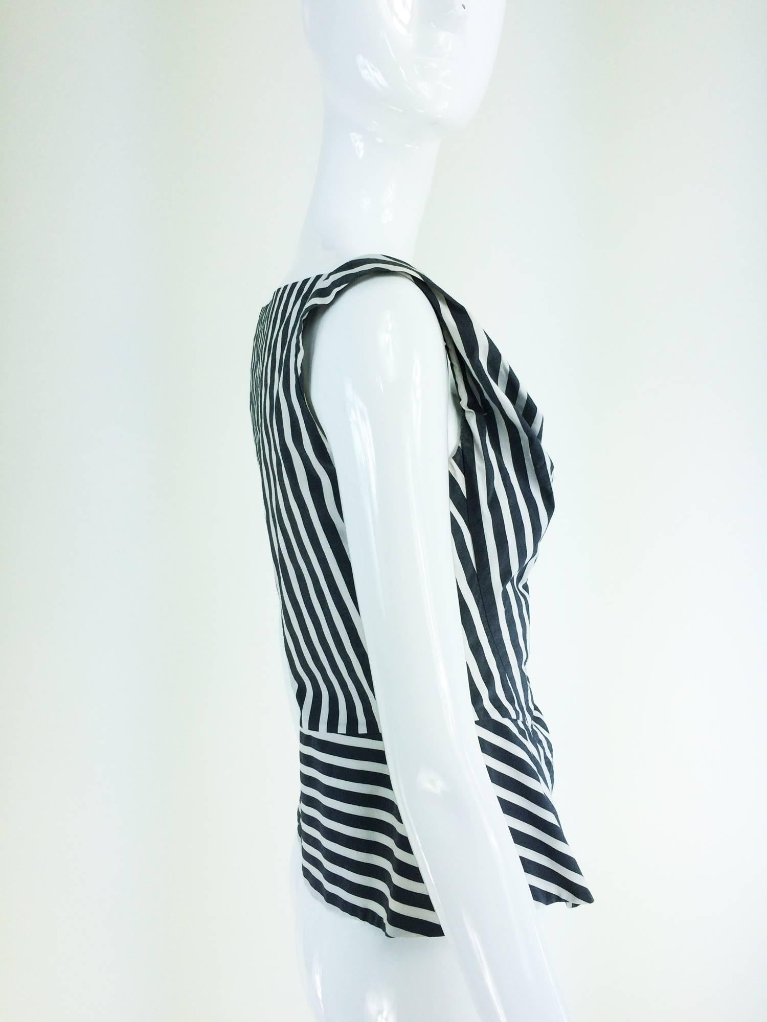 black and white stripe corset