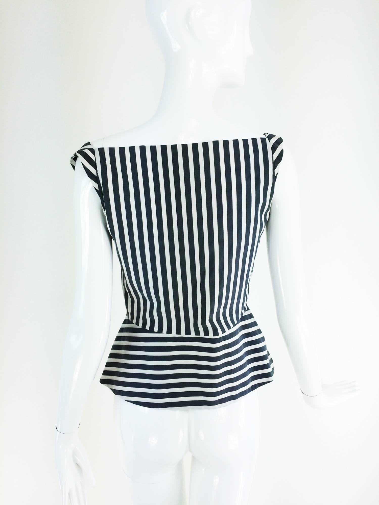 black and white striped corset