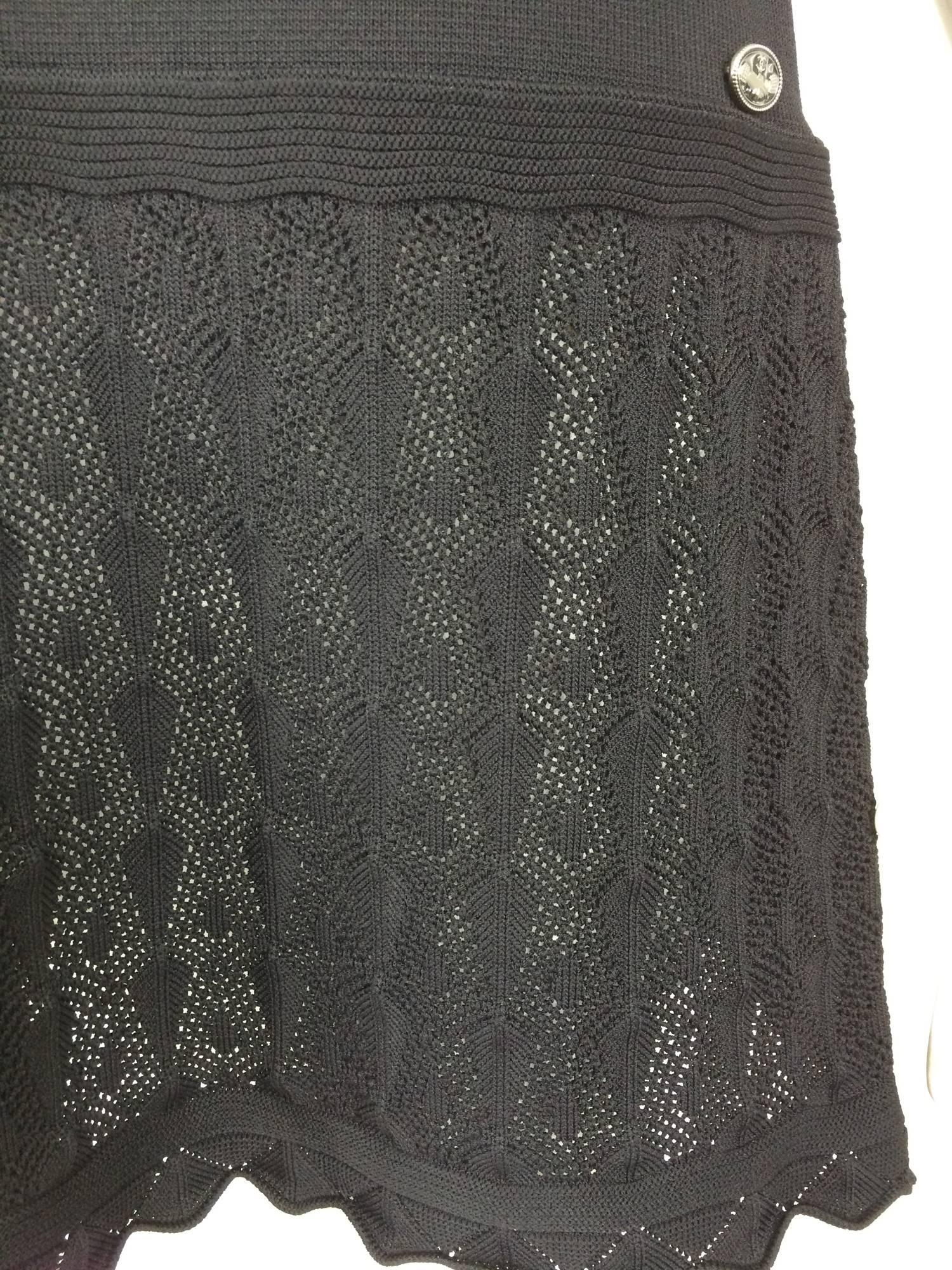 Chanel shoulder baring little black knit dress 2008 unworn 5