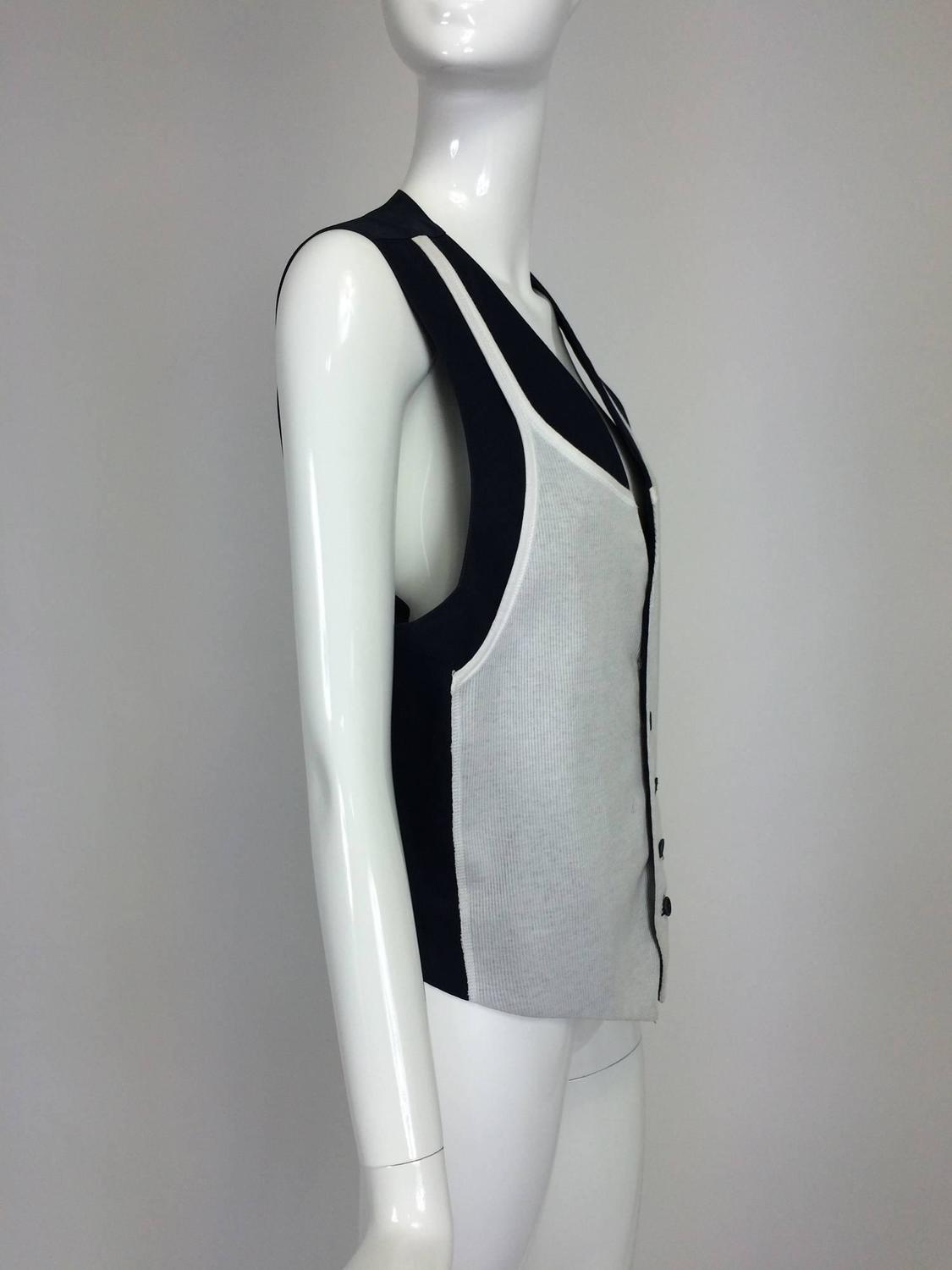 Moschino "wife beater" vest Cheap and Chic 1980s For Sale at 1stdibs