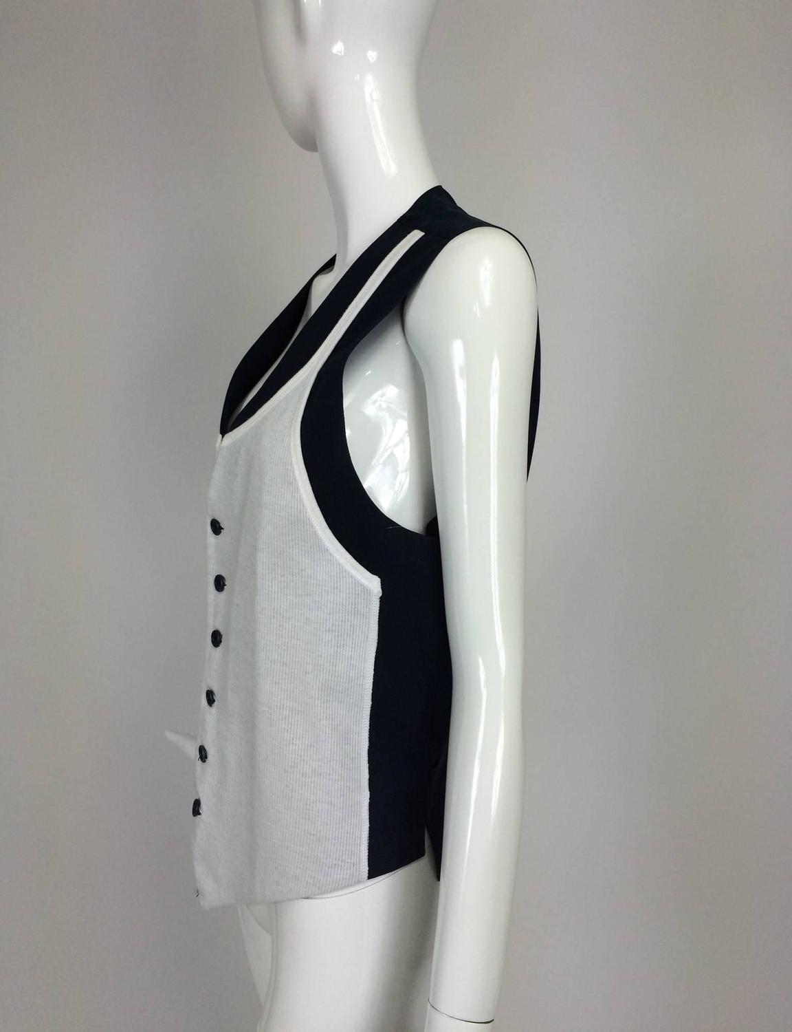 Moschino "wife beater" vest Cheap and Chic 1980s For Sale at 1stdibs