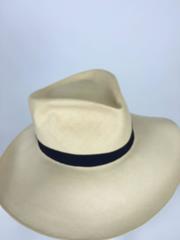 Wide brim fineley woven Panama fedora style hat 1940s