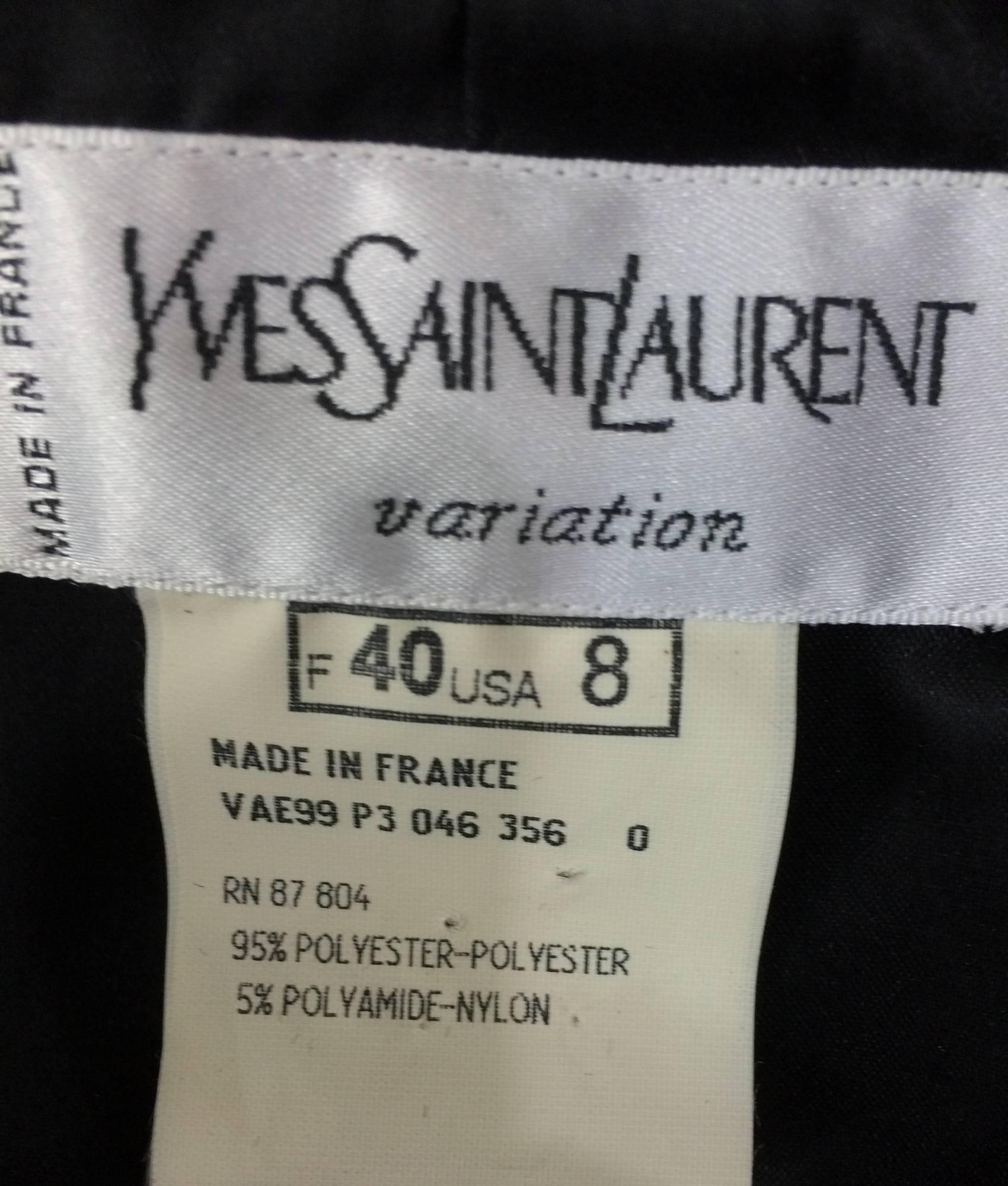 Yves St Laurent black sequin short sleeve evening jacket 1980s 1