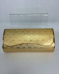 Gucci gold metal logo evening bag