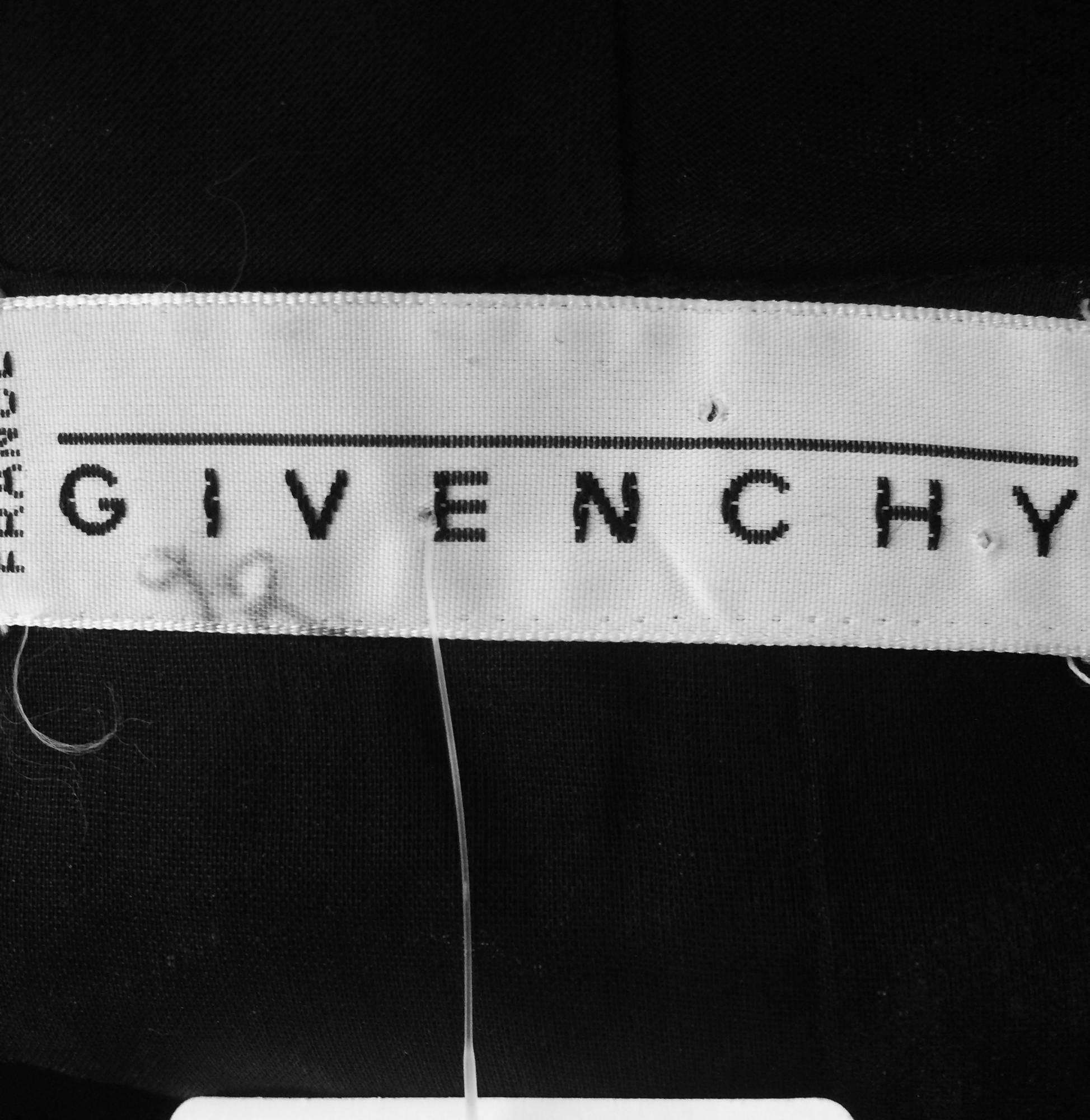 Givenchy black & white dot applique silk organdy blouse 4