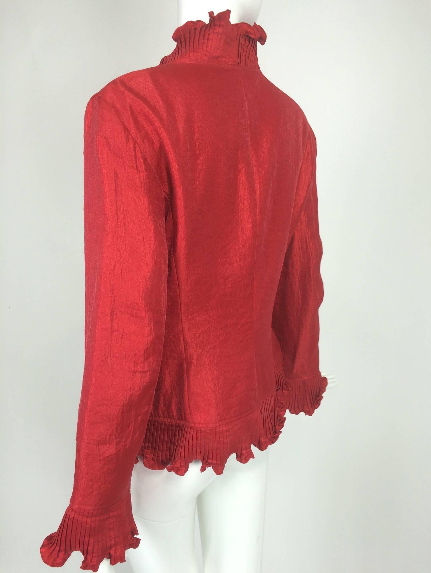 red ruffle jacket