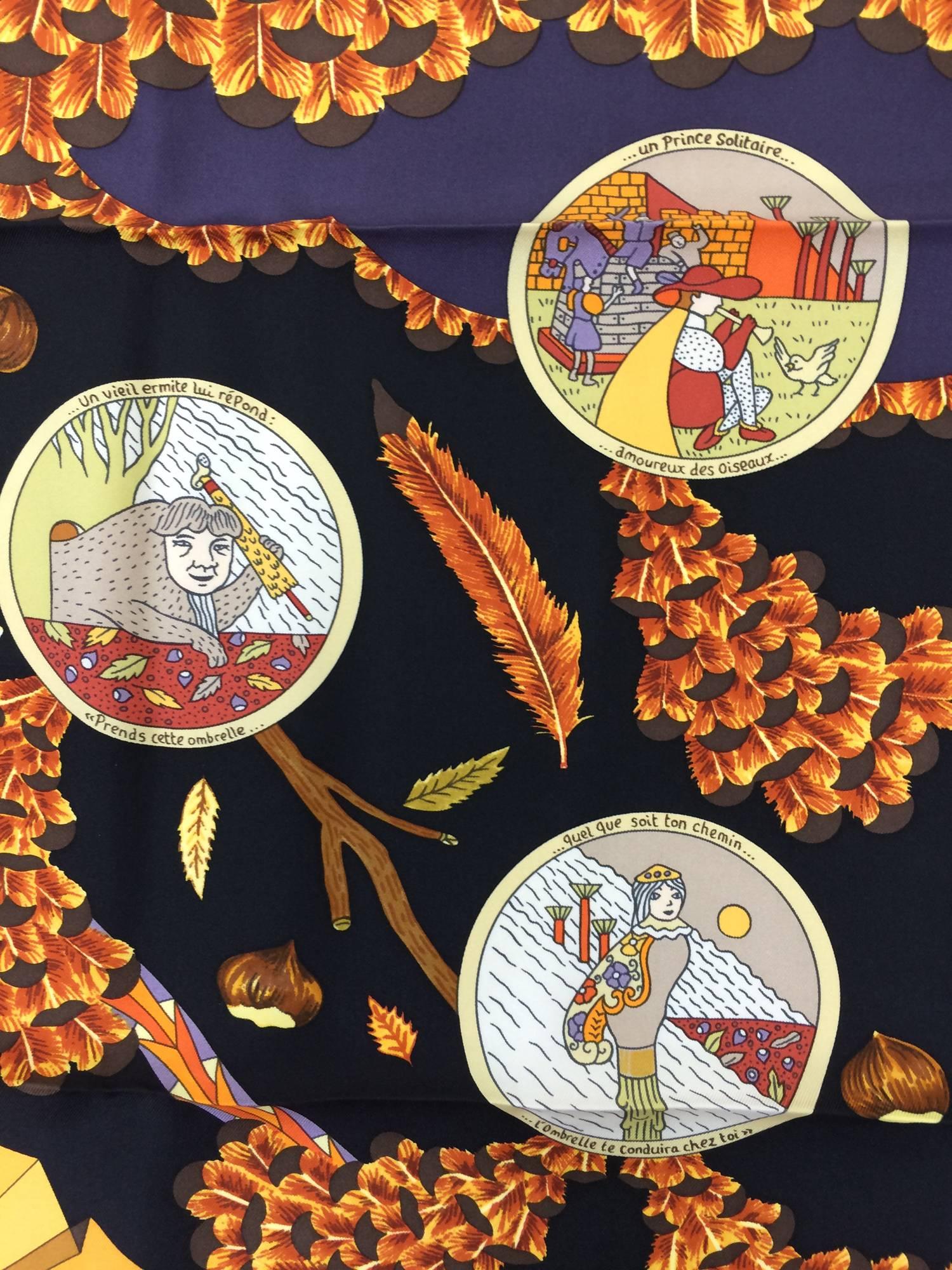 Hermes L'Ombrelle Magique Seidenköper Schal von Pierre Marie 36