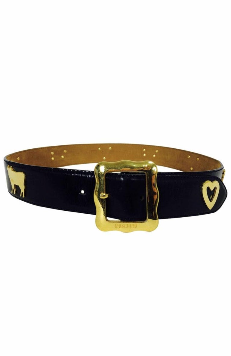 Moschino Redwall Swiss Appenzeller style belt with cows and  display picture 1