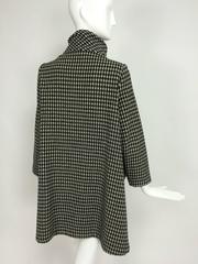 Mod black & white check zip front mini tent coat 1960s Jordan Marsh England