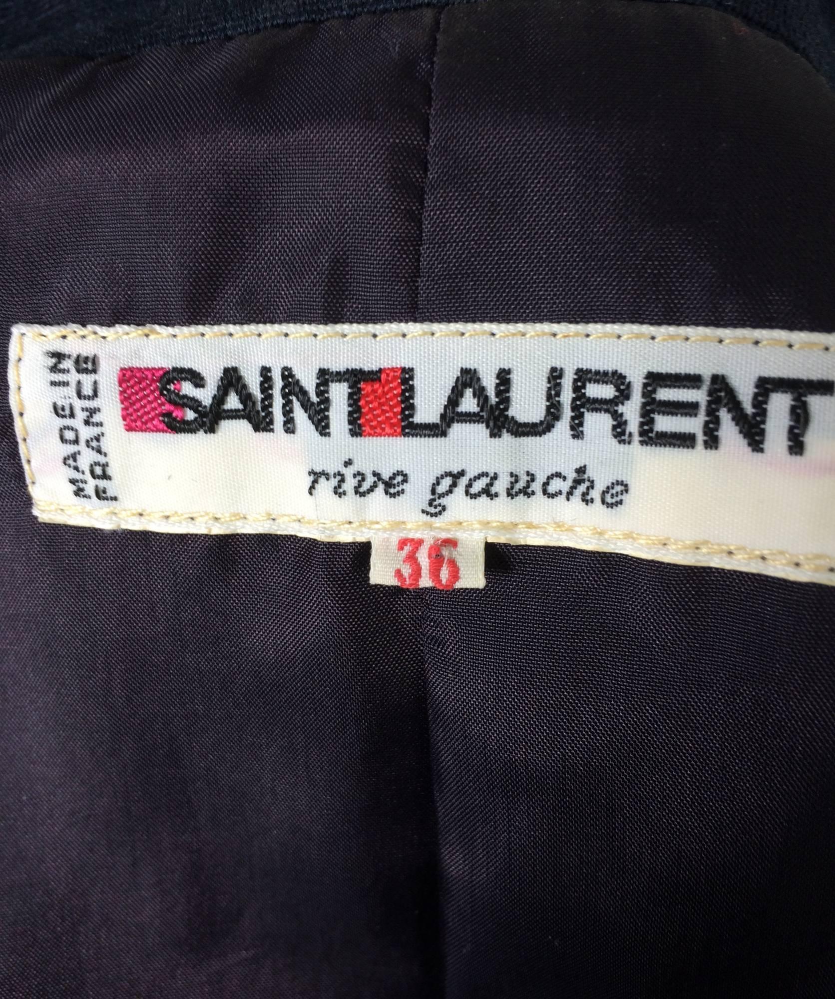 Yves St Laurent black velvet & taffeta fitted bodice flare hem cocktail dress 4