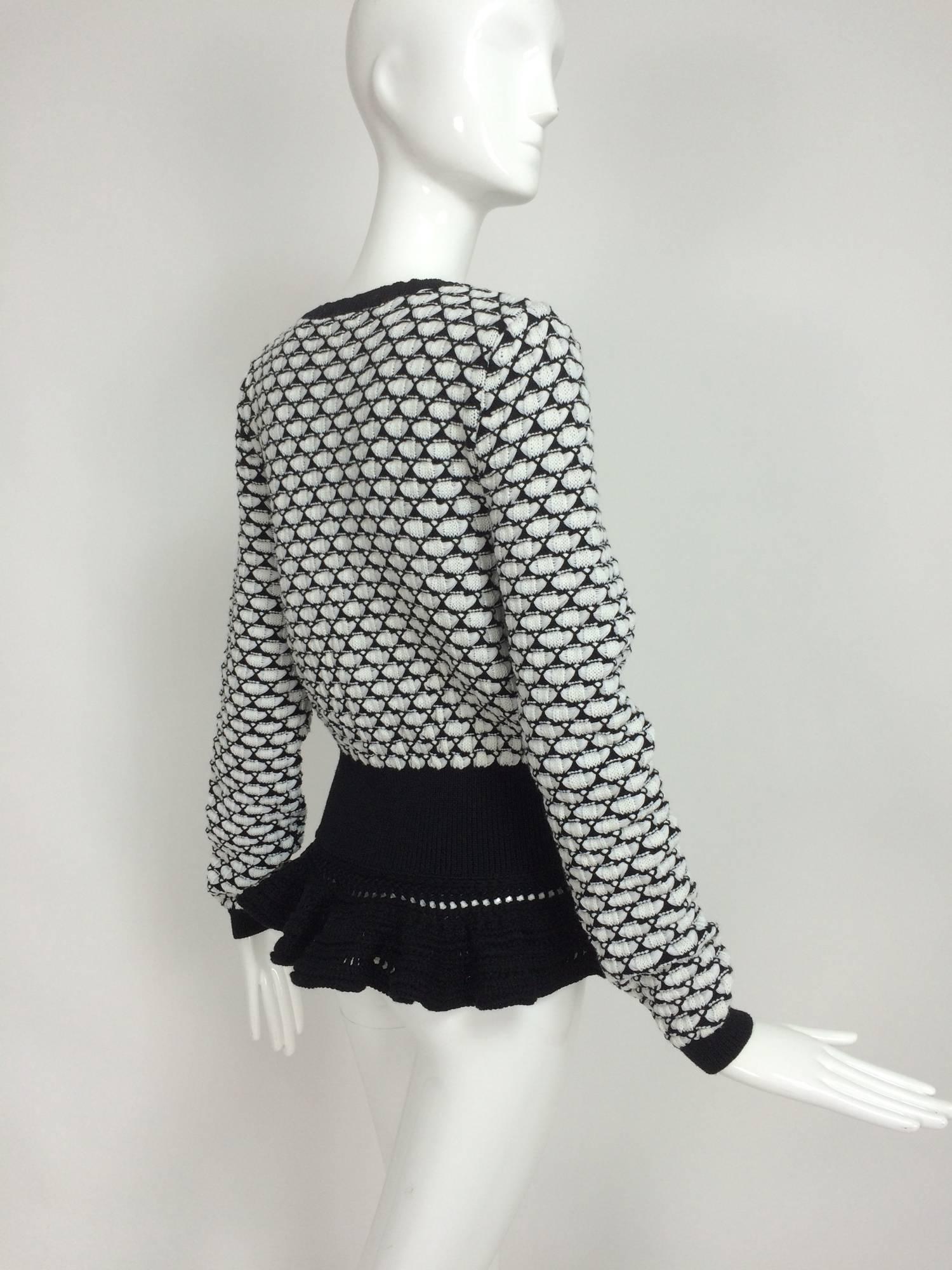black and white dior sweater