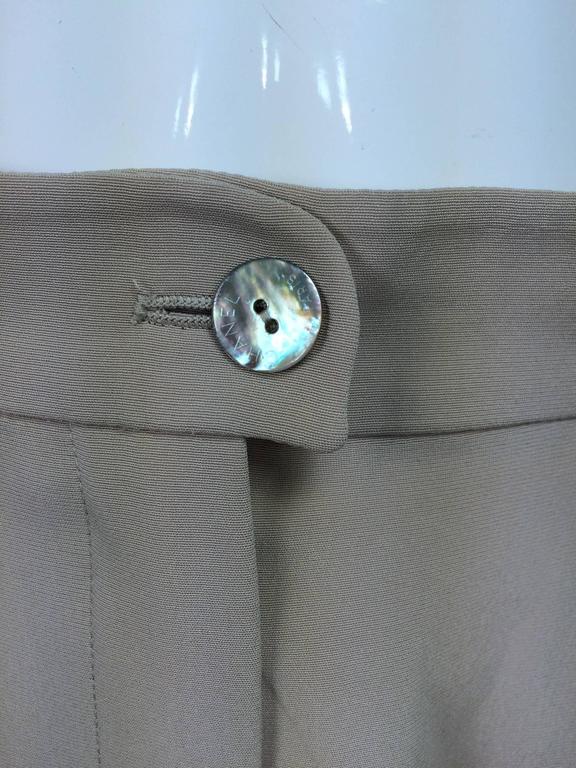 Chanel taupe banded waist fly front trouser 38 at 1stDibs