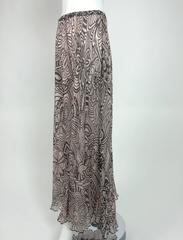 Missoni black & white floral silk chiffon palazzo pant