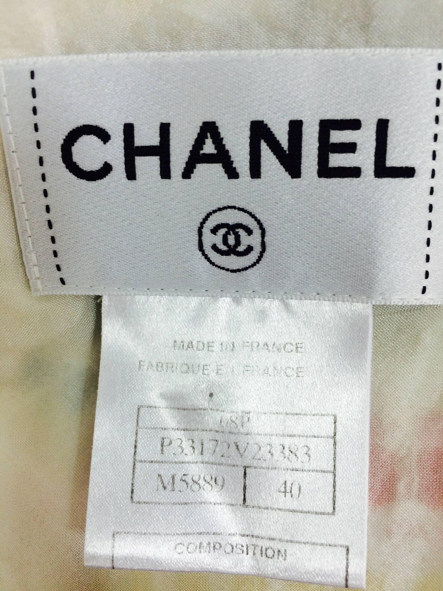 Chanel sleeveless white knit sequin dress & red patent bow belt 2008 5