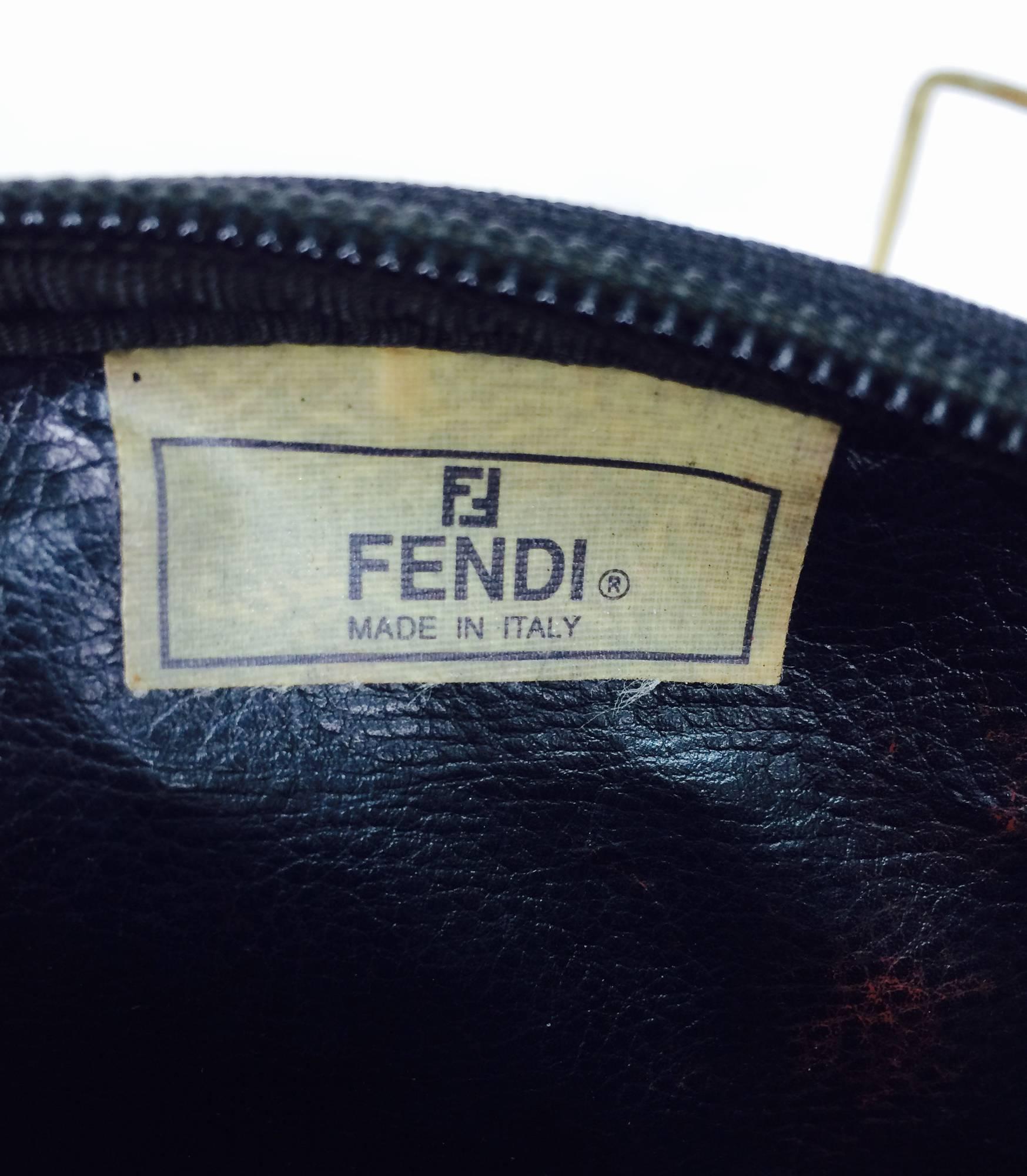 Fendi logo canvas cross body small hand bag 1980s 1