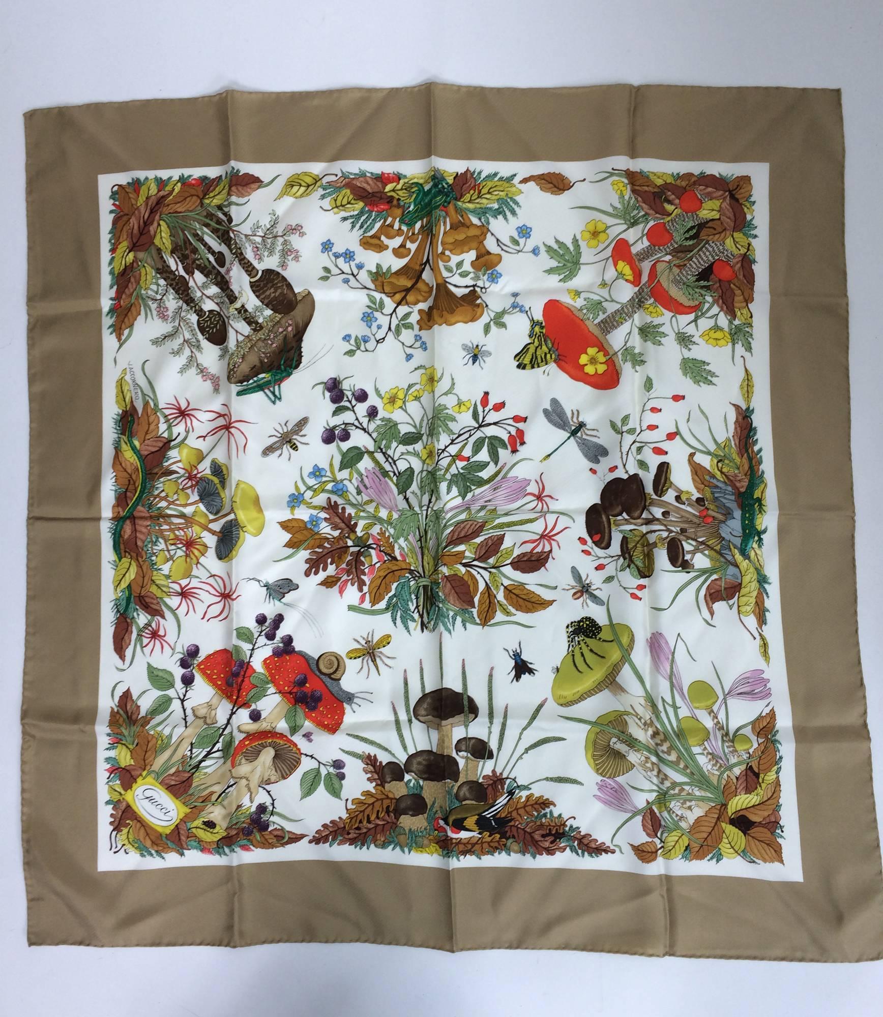 Gucci silk mushroom insect scarf designed by  V. ACCORNERO 34