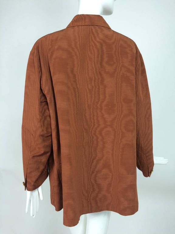 Romeo Gigli jewel button cocoa moire single breasted jacket vintage at ...