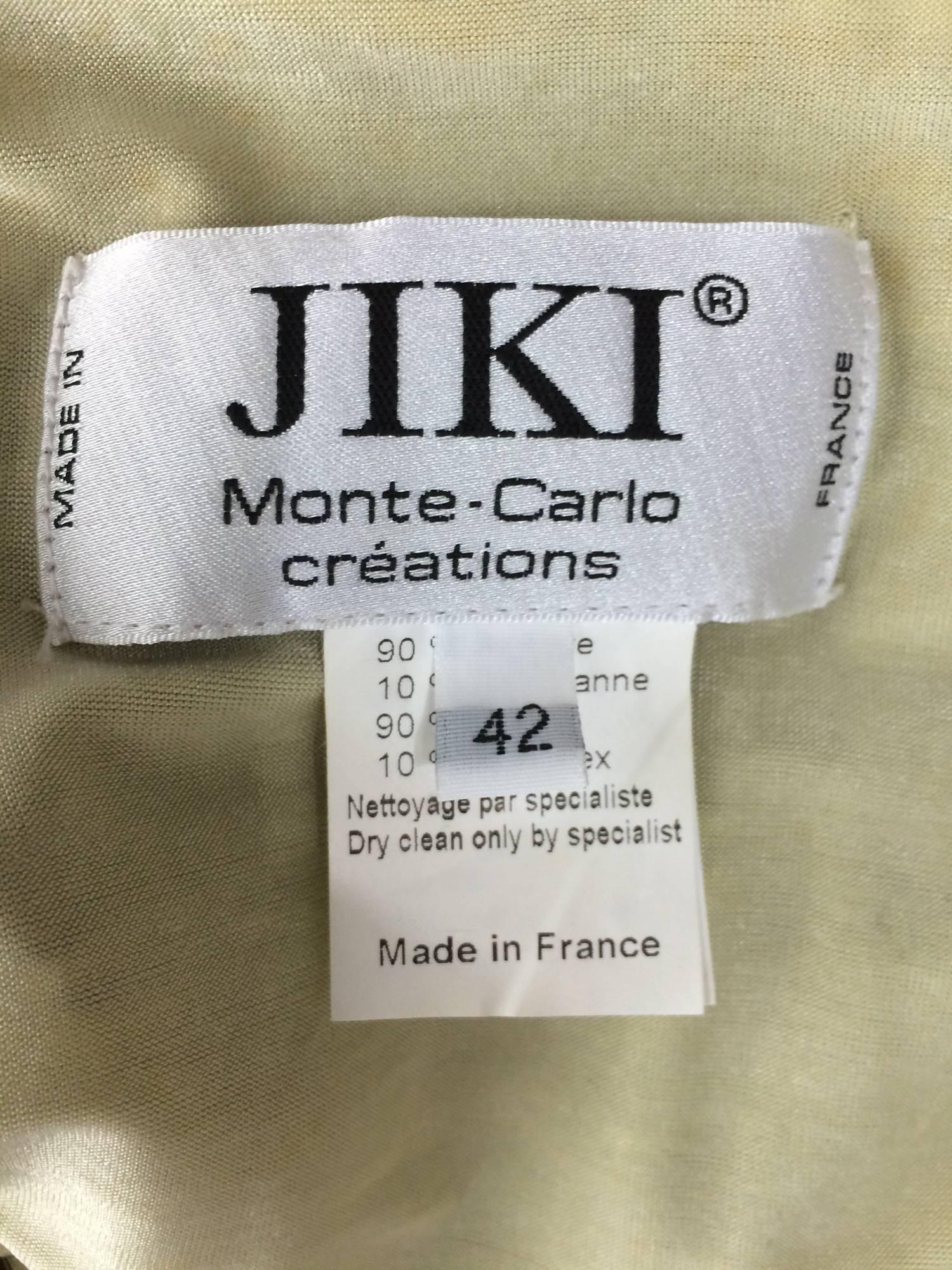 Vintage JIKI Monte Carlo Body con striped asymmetrical hem jumpsuit 1980s 3