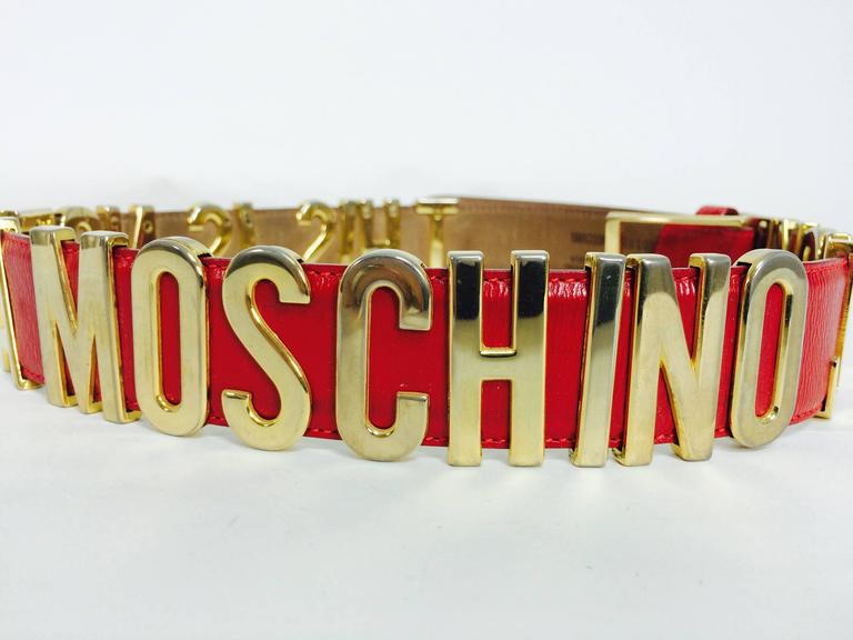 Vintage Moschino Redwall-This Is Not A Moschino Jacket- belt 42 1980s ...