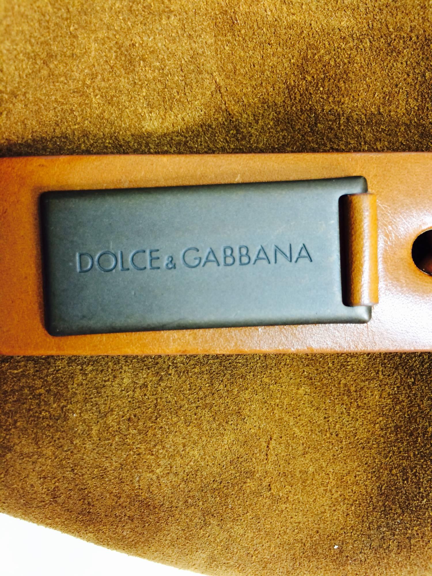 Brown Dolce & Gabbana Bohemian Suede butterfly tassel tie shoulder bag NWT