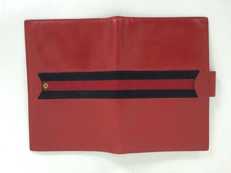 Vintage Gucci red leather passport case wallet 1970s at 1stDibs