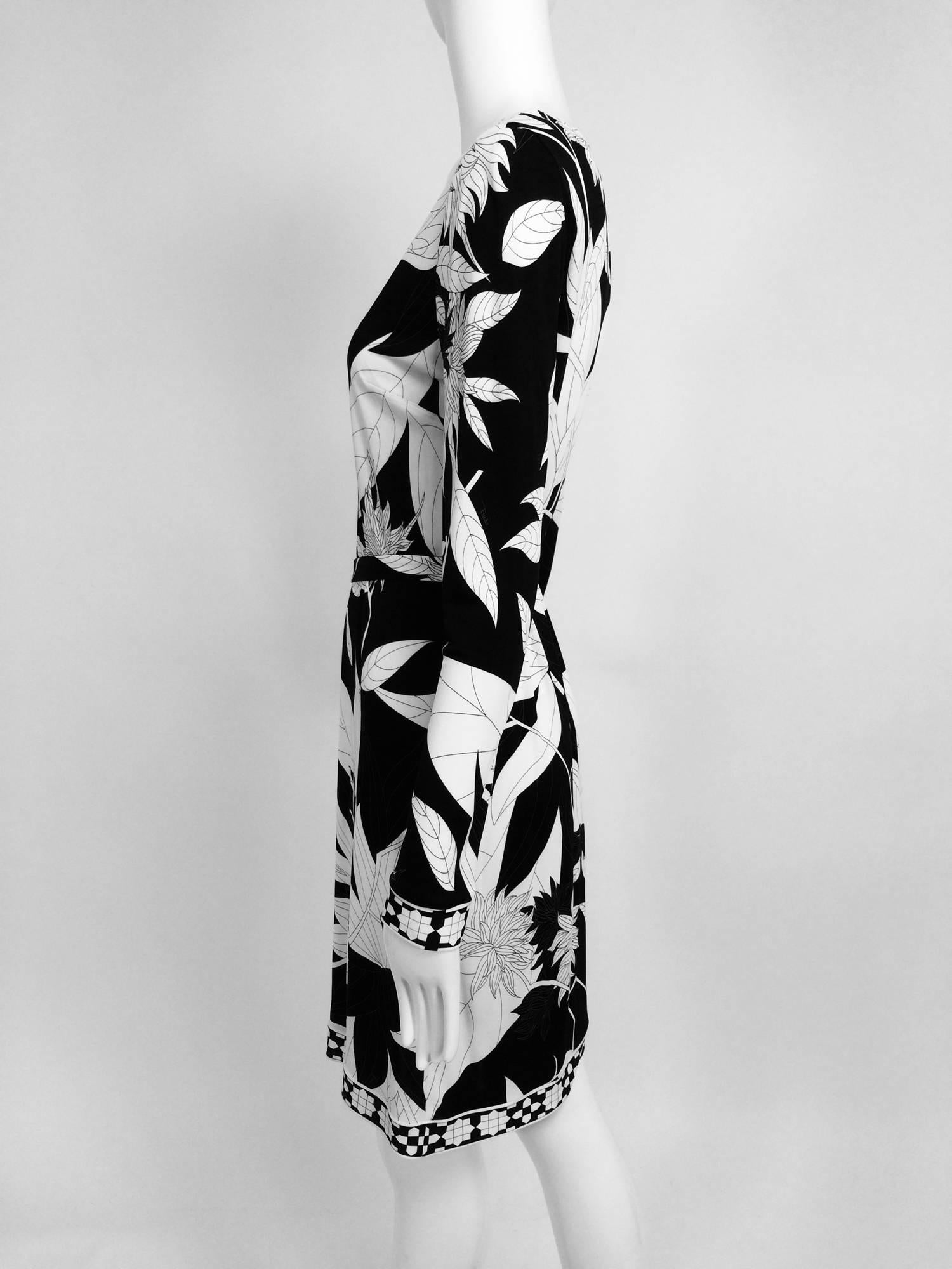 black and white silk dress