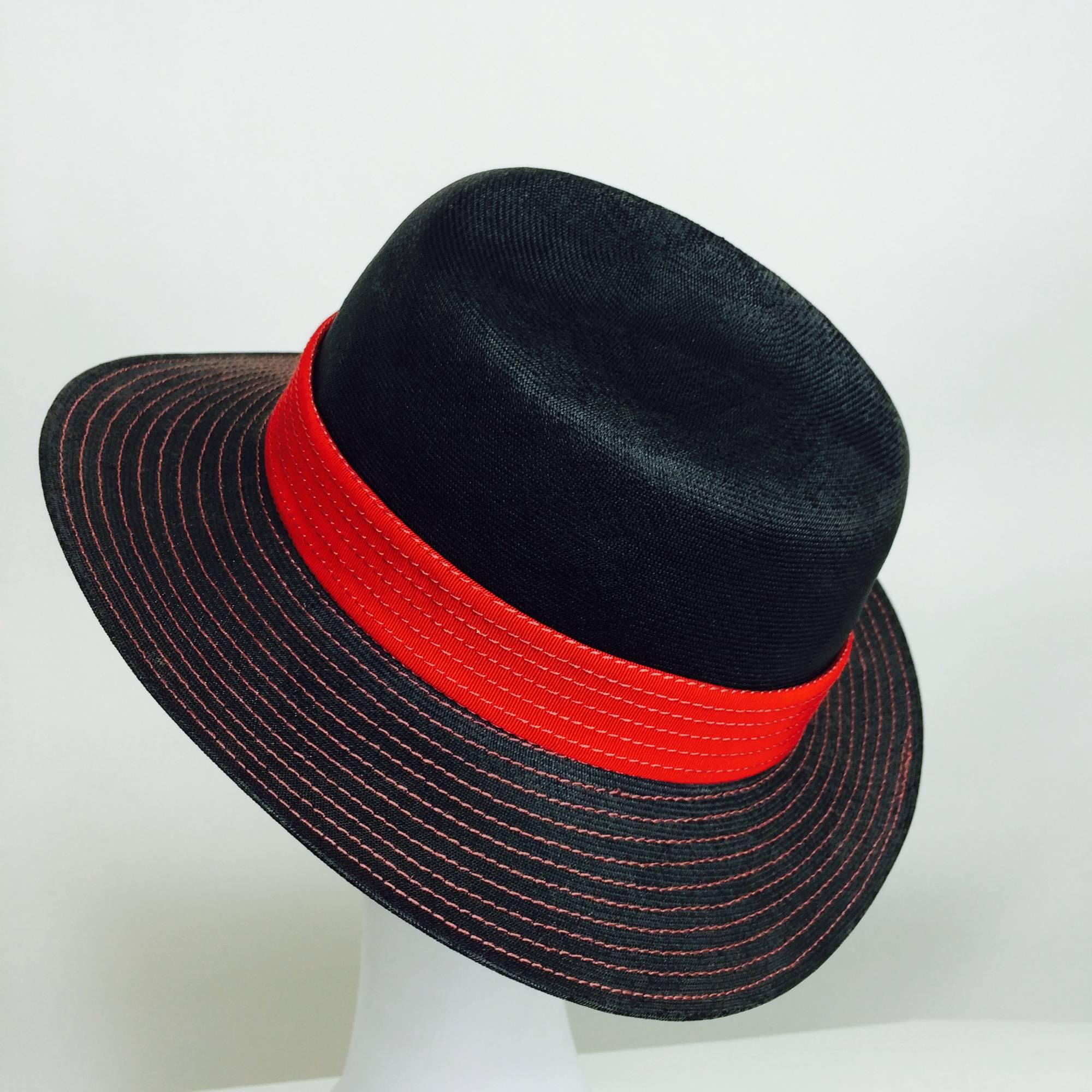 black and red fedora