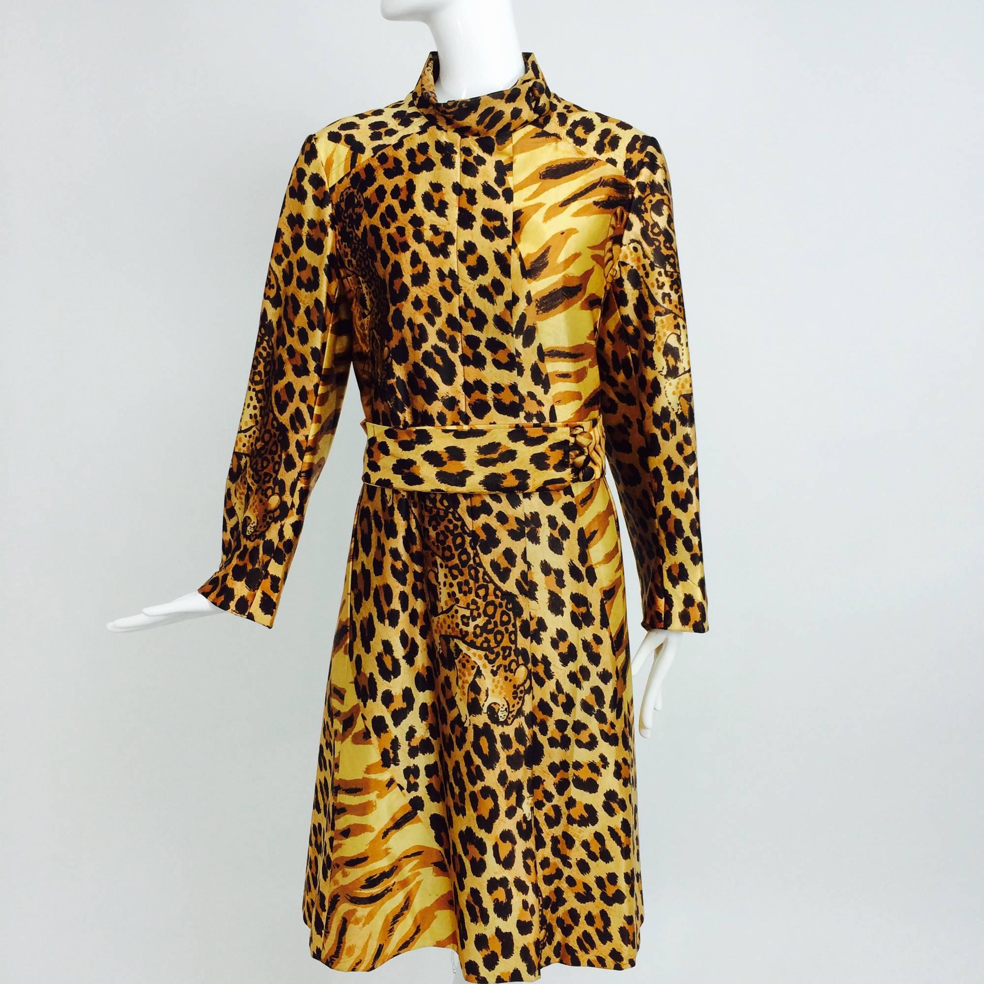 Vintage Main Street leopard print rain coat 1970s 2