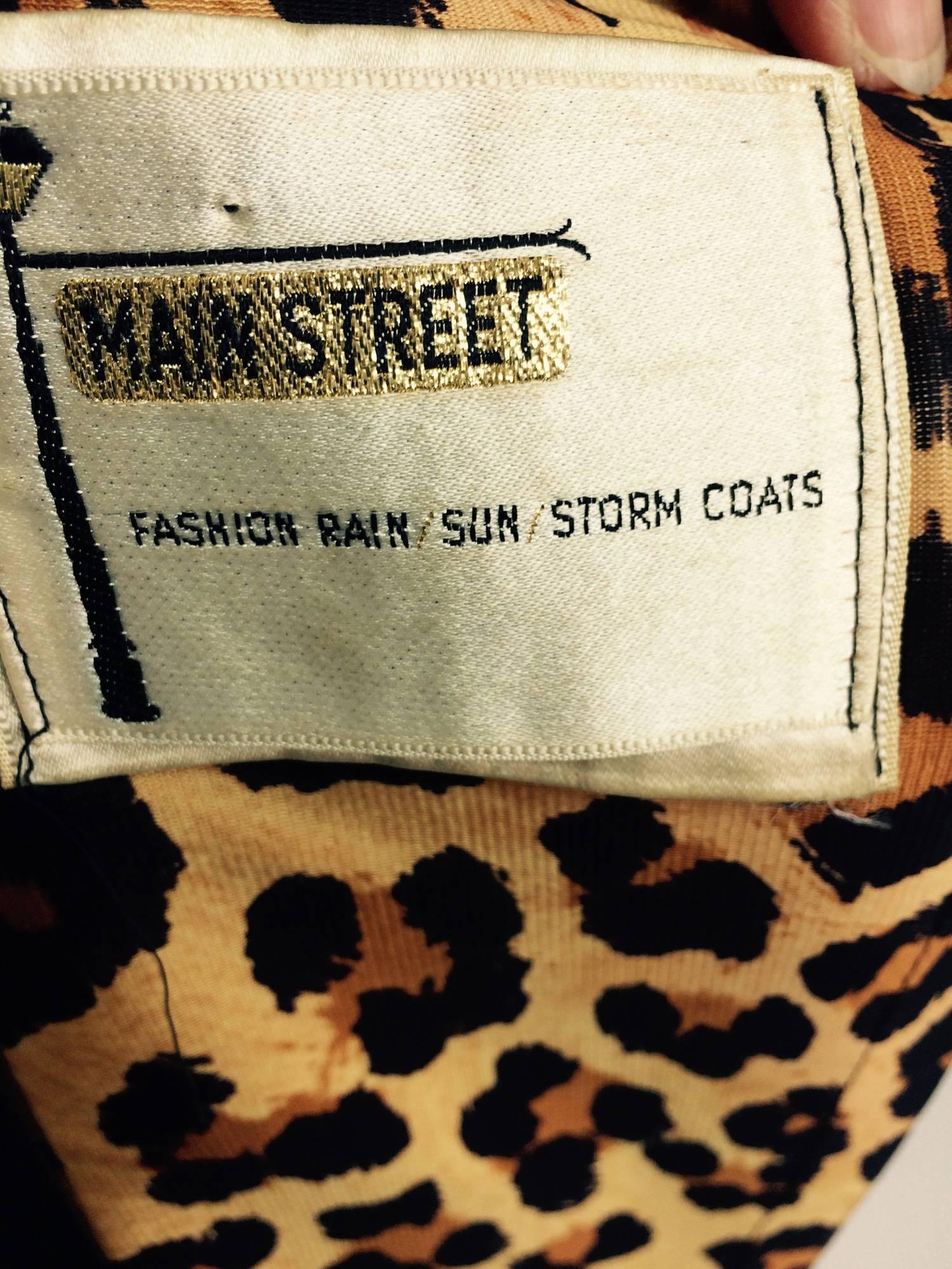 Vintage Main Street leopard print rain coat 1970s 3