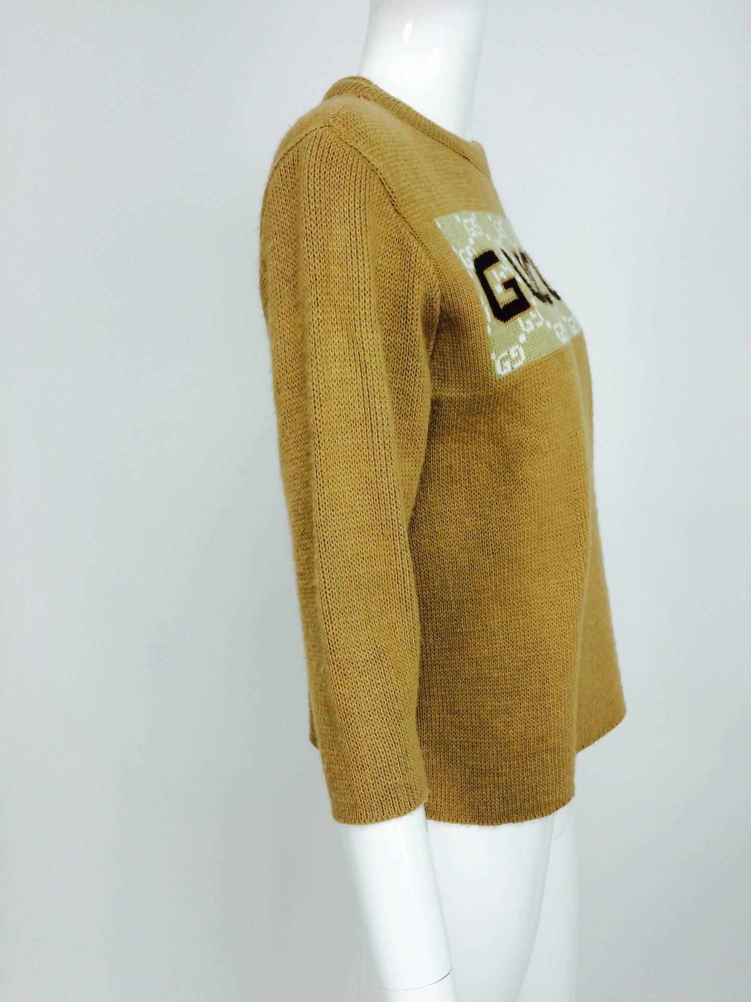 Vintage Gucci novelty logo sweater 1970s 3