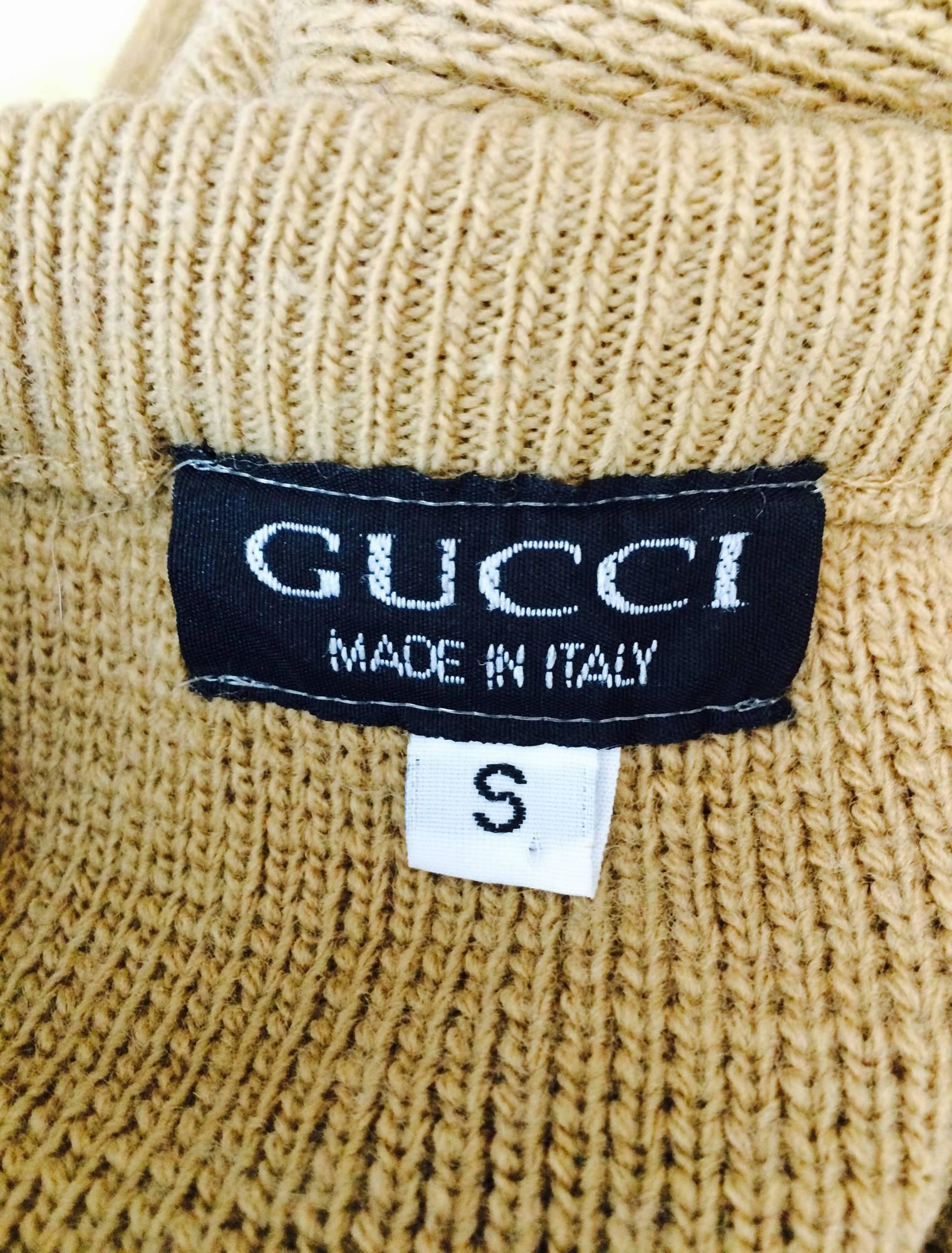 Vintage Gucci novelty logo sweater 1970s 6