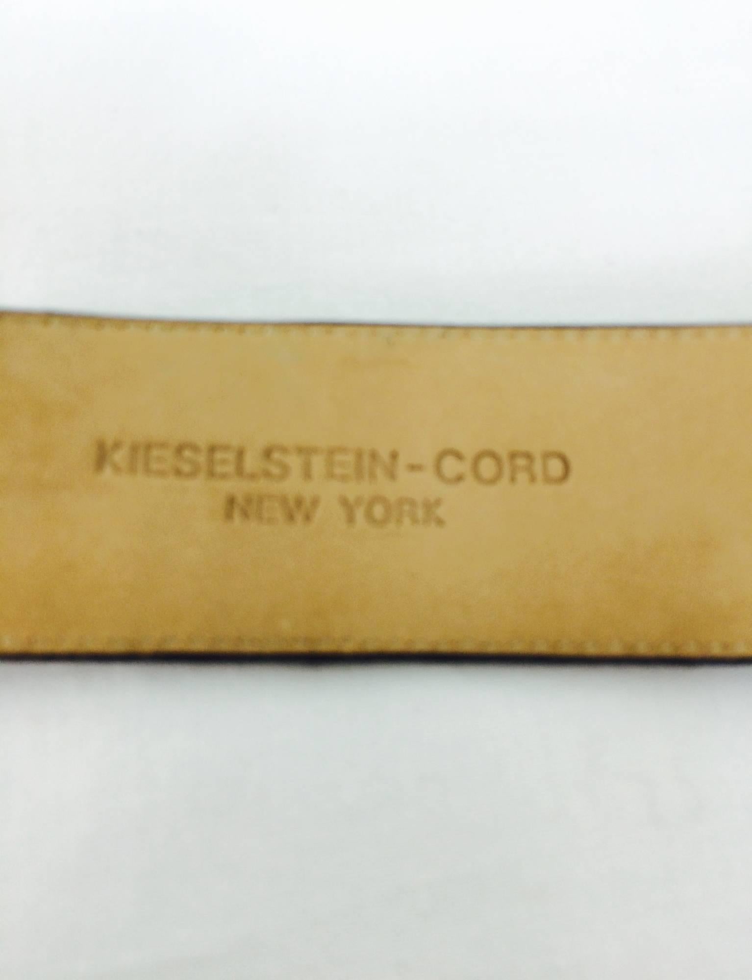 Barry Kieselstein Cord Rare Sterling Silver modern Alligator buckle & belt 2
