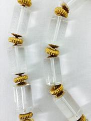 Givenchy Collier ou ceinture vintage en métal doré et lucite, années 1970