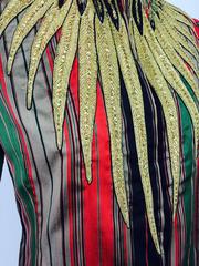 Vintage James Galanos Egyptian inspired gold bullion embroidered jacket 1980s